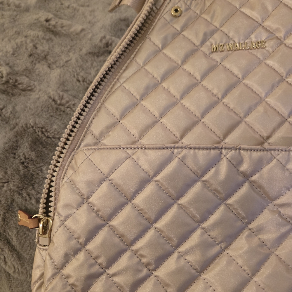 MZ WALLACE Quilted Cream Backpack/Racket Bag. Used Twice. Practucally  Brand New - Picture 4 of 10